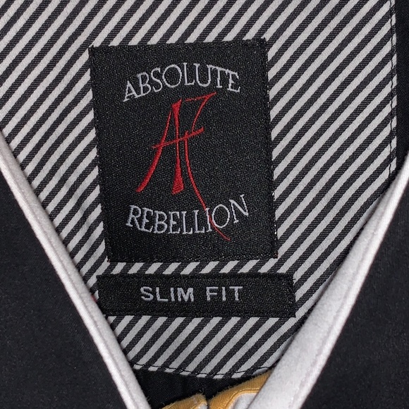 Absolute Rebellion Dress Shirt Mens XL Slim Fit - Picture 4 of 8